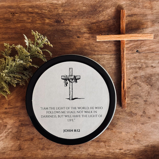 Sharing the Light 4 oz Scripture Candle John 8:12